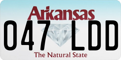 AR license plate 047LDD