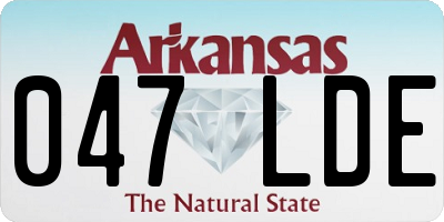 AR license plate 047LDE