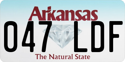 AR license plate 047LDF