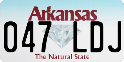 AR license plate 047LDJ