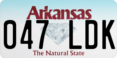AR license plate 047LDK