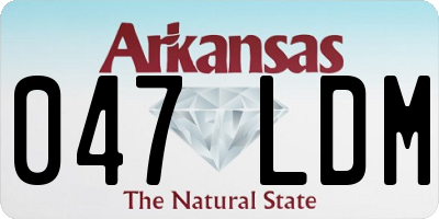 AR license plate 047LDM
