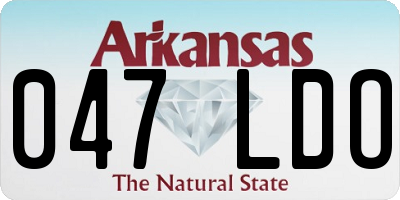 AR license plate 047LDO