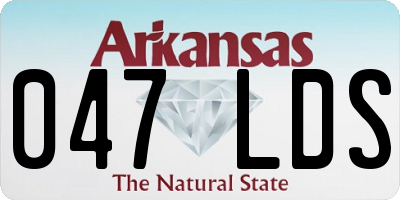 AR license plate 047LDS