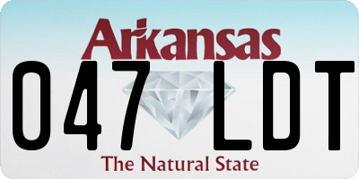 AR license plate 047LDT