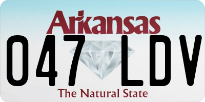 AR license plate 047LDV