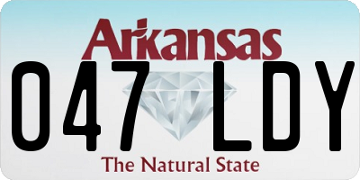 AR license plate 047LDY
