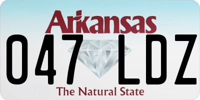 AR license plate 047LDZ