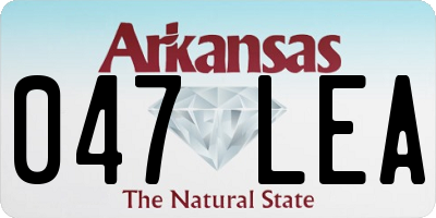 AR license plate 047LEA