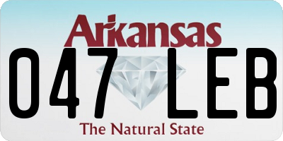 AR license plate 047LEB