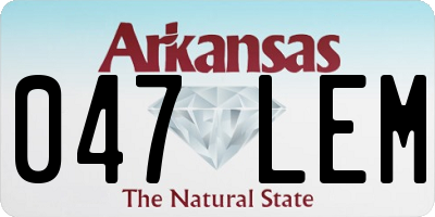 AR license plate 047LEM