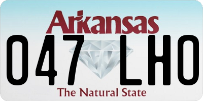 AR license plate 047LHO
