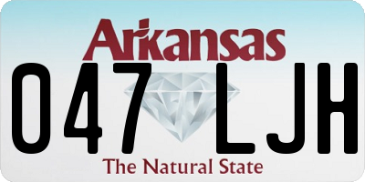 AR license plate 047LJH