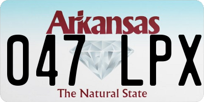 AR license plate 047LPX