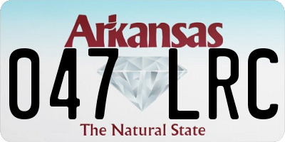AR license plate 047LRC