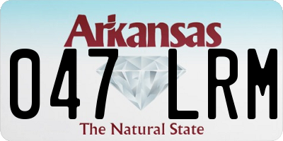 AR license plate 047LRM