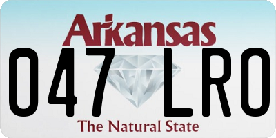 AR license plate 047LRO