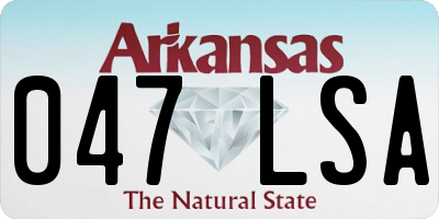 AR license plate 047LSA