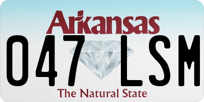 AR license plate 047LSM