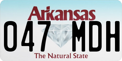 AR license plate 047MDH