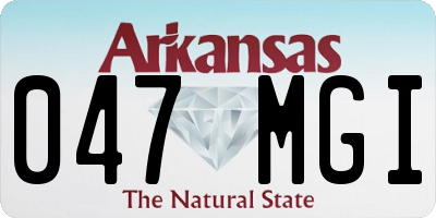AR license plate 047MGI