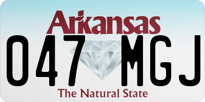 AR license plate 047MGJ