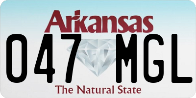 AR license plate 047MGL