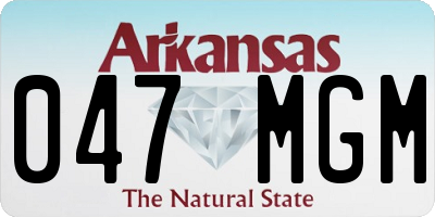 AR license plate 047MGM