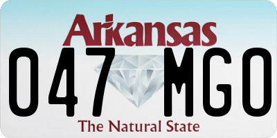 AR license plate 047MGO