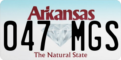 AR license plate 047MGS