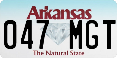 AR license plate 047MGT