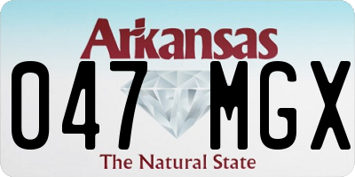 AR license plate 047MGX