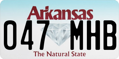 AR license plate 047MHB