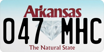 AR license plate 047MHC
