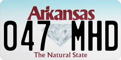 AR license plate 047MHD