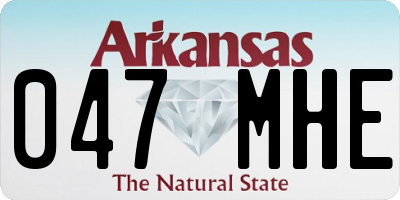 AR license plate 047MHE
