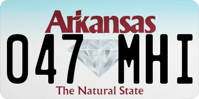 AR license plate 047MHI