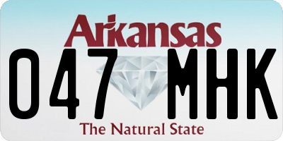 AR license plate 047MHK