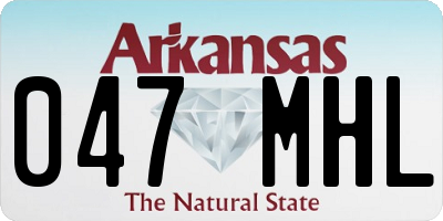 AR license plate 047MHL