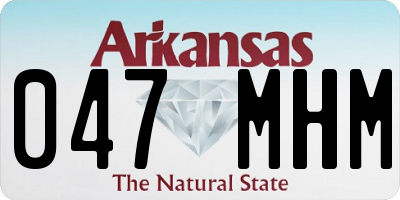 AR license plate 047MHM