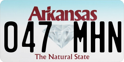 AR license plate 047MHN