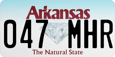 AR license plate 047MHR