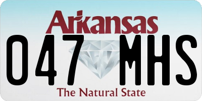 AR license plate 047MHS