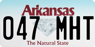 AR license plate 047MHT