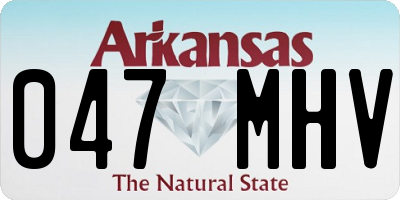 AR license plate 047MHV