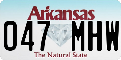 AR license plate 047MHW