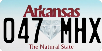 AR license plate 047MHX