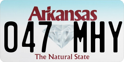 AR license plate 047MHY