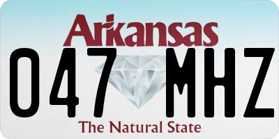 AR license plate 047MHZ