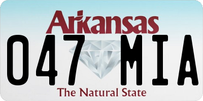 AR license plate 047MIA